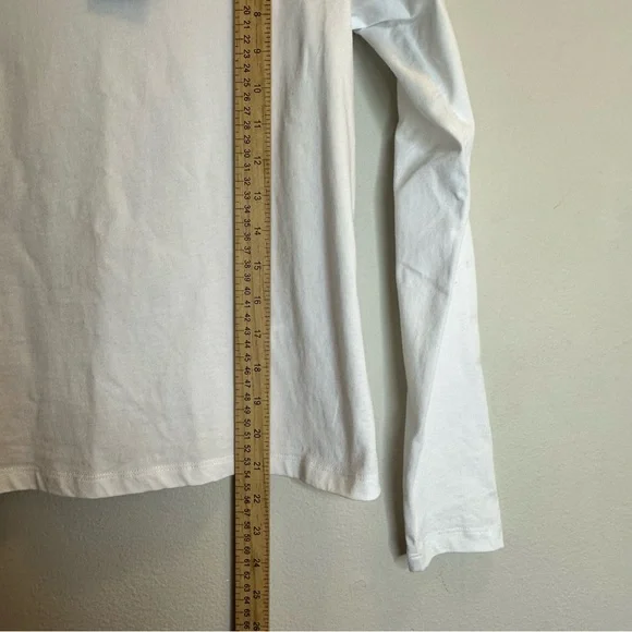 Joe's Jeans Womens Ruffle Eyelet Sleeve 100% CottonTop White Stylish Size XS NWT - Picture 9 of 9